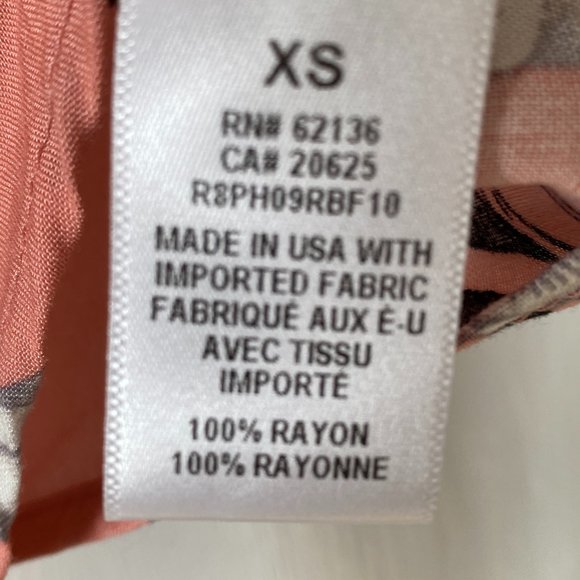 2/$10 G by Guess Pink Floral Tie-up Top - Picture 5 of 5